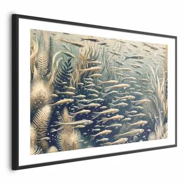 Plakat Oceaniczna przyroda 60x40 cm z ramą czarną z marginesem