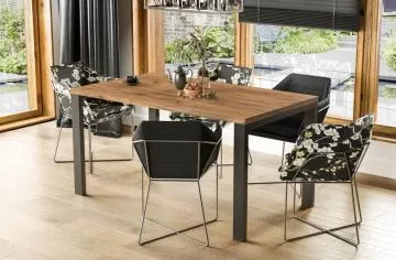 Stół rozkładany GARANT 80(170)x80 dąb złoty craft