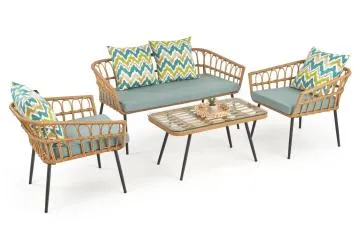 Sofa GARDENA rattanowy/wielobarwny