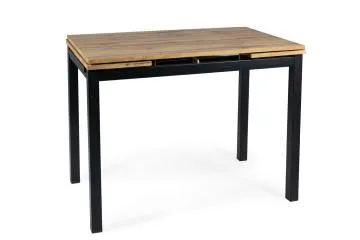 Stół rozkładany GD-017 110(170)x74 dąb artisan/czarny mat