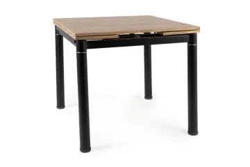 Stół rozkładany GD-082 80(131)x80 dąb artisan/czarny mat