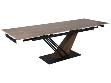 Stół rozkładany GENESIS 180(240)x90 dąb legno/ czarny