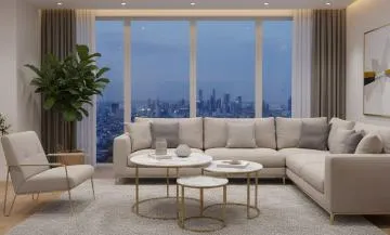 Zestaw 3 stolików kawowych GILDA biały marmur/złoty