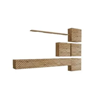 Meblościanka SWITCH LAMEL IX dąb wotan