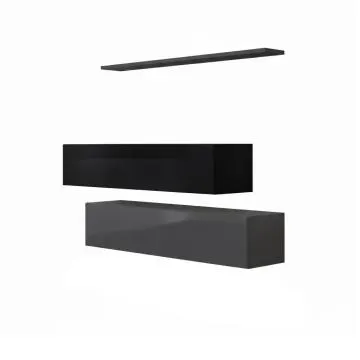 Meblościanka SWITCH SB II grafitowa/czarna