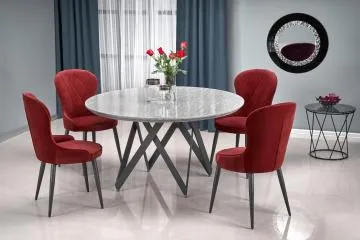 Krzesło tapicerowane K366 VELVET bordowe