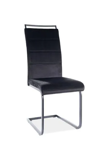 Krzesło tapicerowane H-441 VELVET czarne