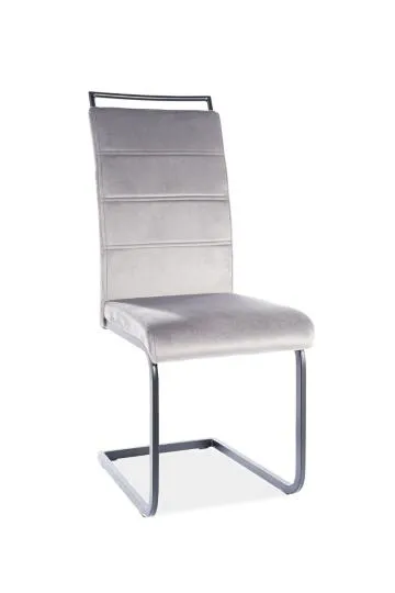 Krzesło tapicerowane H-441 VELVET szare
