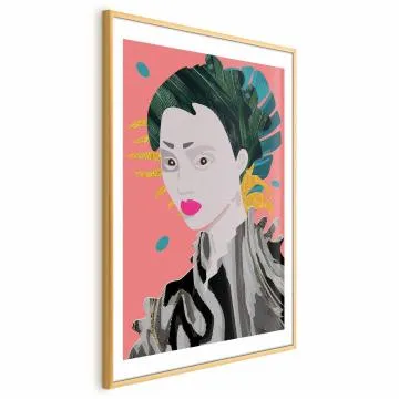 Plakat Azjatycki styl 21x30cm z ramą złotą z marginesem