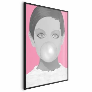 Plakat Guma balonowa 60x90 cm z ramą czarną bez marginesu