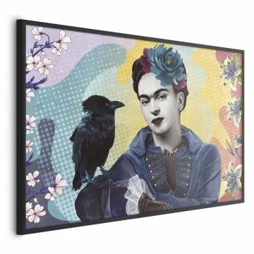 Plakat Totemiczna Frida 90x60 cm z ramą czarną bez marginesu