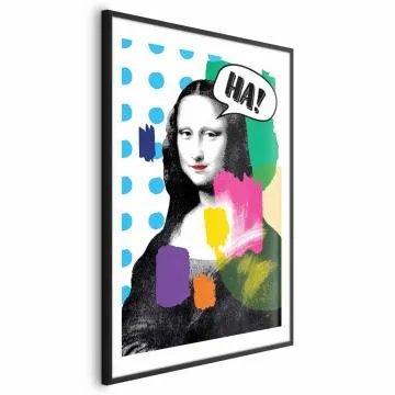 Plakat Mona Lisa Pop-art 29,7x42 cm z ramą czarną z marginesem