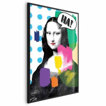 Plakat Mona Lisa Pop-art 29,7x42 cm z ramą czarną bez marginesu