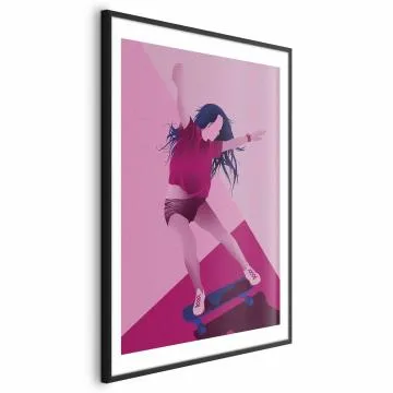Plakat Powerslide 60x90 cm z ramą czarną z marginesem