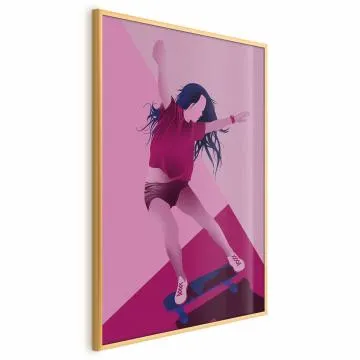 Plakat Powerslide 29,7x42 cm z ramą złotą bez marginesu