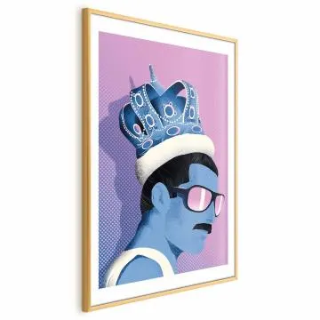 Plakat Freddie 21x30 cm z ramą złotą z marginesem