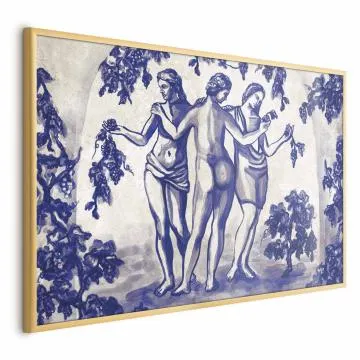 Plakat Antyczna winnica 90x60cm z ramą złotą bez marginesu