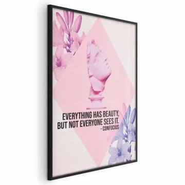 Plakat Konfucjusz o Pięknie 60x90 cm z ramą czarną bez marginesu