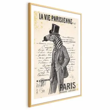 Plakat La Vie Parisienne 29,7x42 cm z ramą złotą z marginesem