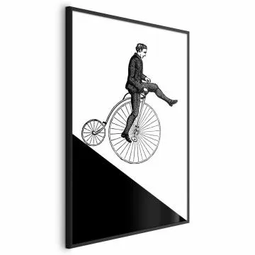 Plakat Cyklista 29,7x42 cm z ramą czarną bez marginesu