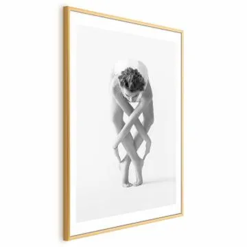 Plakat Balet 21x30 cm z ramą złotą z marginesem