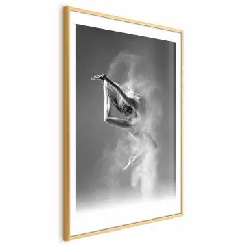 Plakat Baletnica 60x90 cm z ramą złotą z marginesem
