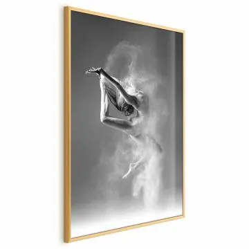 Plakat Baletnica 60x90 cm z ramą złotą bez marginesu