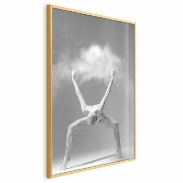 Plakat Niesamowita poza 21x30 cm z ramą złotą bez marginesu