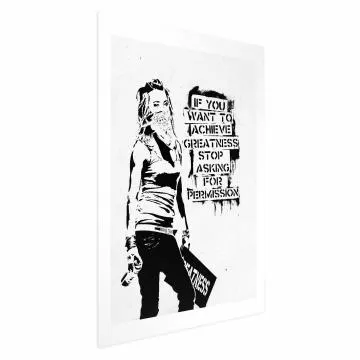 Plakat Dziewczyna z graffiti 29,7x42 cm bez ramy z marginesem