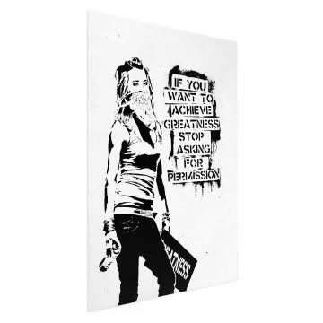Plakat Dziewczyna z graffiti 60x90 cm bez ramy bez marginesu