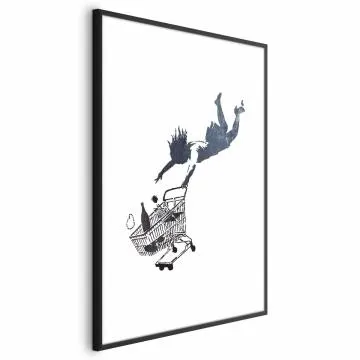 Plakat Szał zakupów 60x90 cm z ramą czarną z marginesem