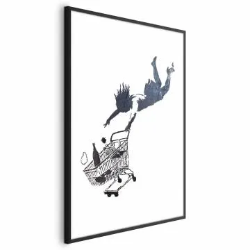 Plakat Szał zakupów 40x60 cm z ramą czarną bez marginesu