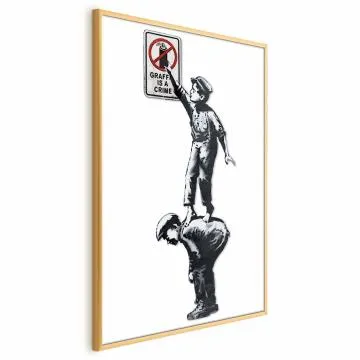 Plakat Graffiti 29,7x42 cm z ramą złotą bez marginesu