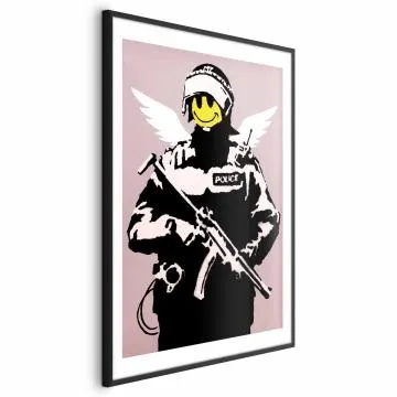 Plakat Policjant 29,7x42 cm z ramą czarną z marginesem