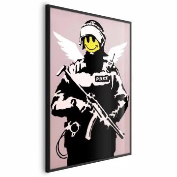 Plakat Policjant 40x60 cm z ramą czarną bez marginesu