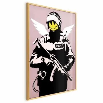 Plakat Policjant 40x60 cm z ramą złotą bez marginesu