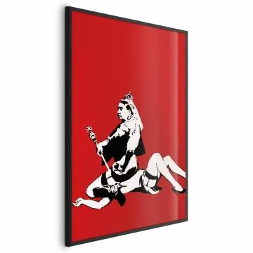 Plakat Banksy: Queen Victoria 40x60 cm z ramą czarną bez marginesu