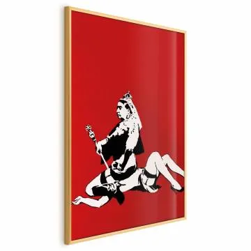 Plakat Banksy: Queen Victoria 60x90 cm z ramą złotą bez marginesu