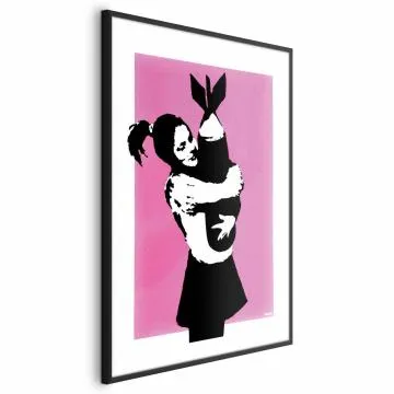 Plakat Bombowy uścisk 60x90 cm z ramą czarną z marginesem