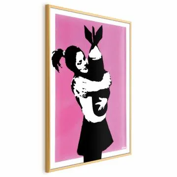 Plakat Bombowy uścisk 40x60 cm z ramą złotą bez marginesu