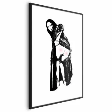 Plakat Bolesne siedzenie 40x60 cm z ramą czarną z marginesem