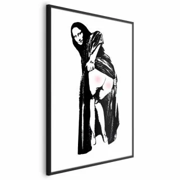 Plakat Bolesne siedzenie 21x30 cm z ramą czarną bez marginesu