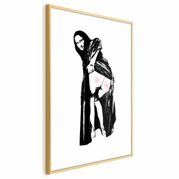 Plakat Bolesne siedzenie 40x60 cm z ramą złotą z marginesem