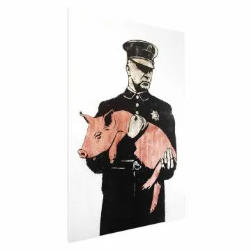 Plakat Policyjna świnia 29,7x42 cm bez ramy bez marginesu