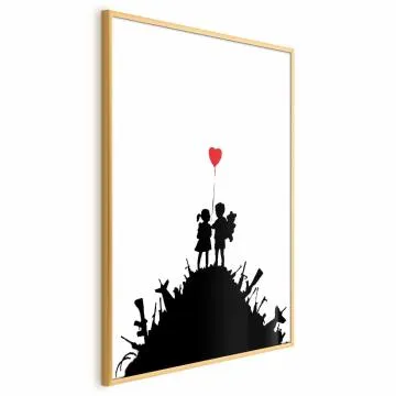 Plakat Pole bitwy 29,7x42 cm z ramą złotą bez marginesu
