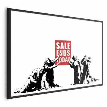Plakat Wyprzedaż 30x21 cm z ramą czarną bez marginesu