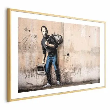 Plakat Steve 42x29,7 cm z ramą złotą z marginesem