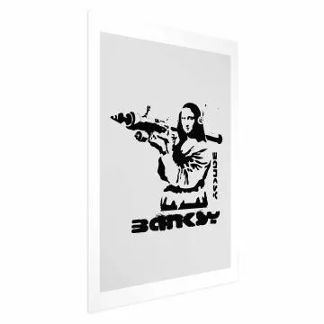 Plakat Mona Lisa z bazuką 29,7x42 cm bez ramy z marginesem