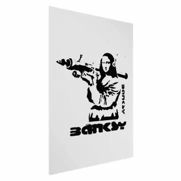 Plakat Mona Lisa z bazuką 29,7x42 cm bez ramy bez marginesu