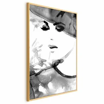 Plakat Zakochana elegancja 40x60 cm z ramą złotą bez marginesu